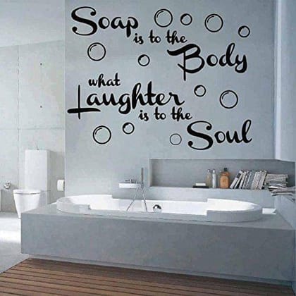 Sticker Studio soap in The Body What Laughter Bathroom Wall Sticker (Surface Covering Area - 30 x 38 cm)