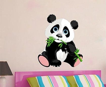 Sticker Studio Panda Wall Sticker & Decal (PVC Vinyl,Size - 58 x 50 cm)