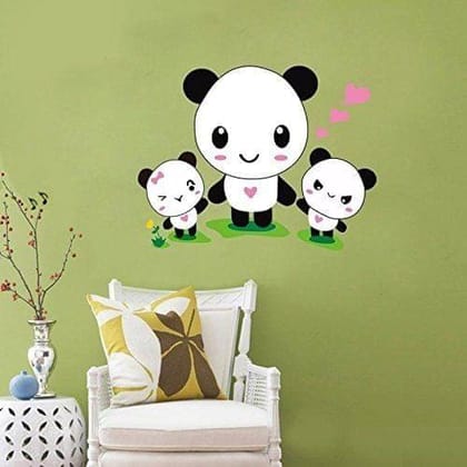 Sticker Studio Panda Wall Sticker & Decal (PVC Vinyl,Size - 58 x 50 cm)