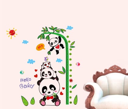 Sticker Studio " Panda 1" Wall Sticker (PVC Vinyl,Size -93 cm x 101 cm)