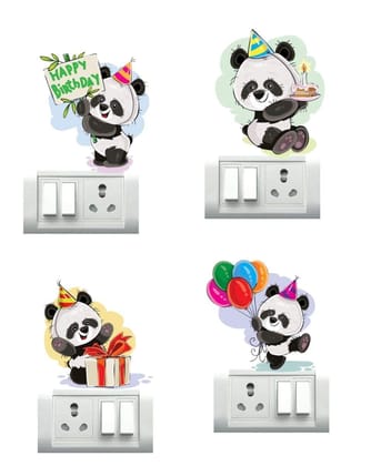 Sticker Studio Panda Switch Board & Wall Sticker