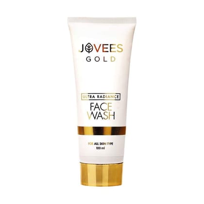 Jovees Herbal Ultra Radiance Gold Face Wash | Gives Nourished & Hydrated Skin, Reduce Dark Spot And Improves Skin Texture | For All Skin Types | No Paraben & Sulphate 100ML