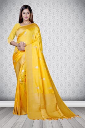 Yellow South Silk Saree