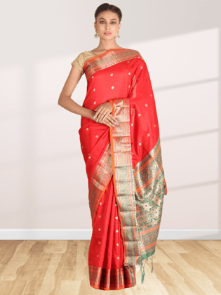 Red South Silk saree