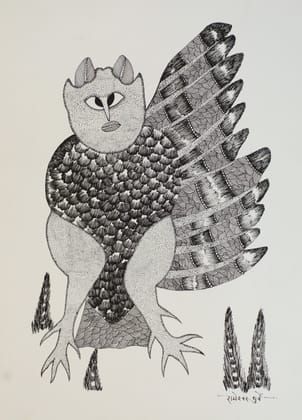 Tribes India Handmade Gond Paper Painting 1TPNGNDMP09200-04