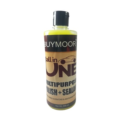 BUYMOOR  All-in-One Car Polish & Sealant for Ultimate Shine and Protection, Removes swirl marks & scratches with restoring color & clarity, 500 ml ,pack of -1