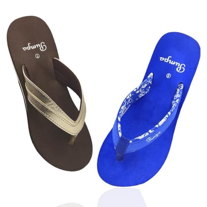 "OrthoComfort Soft Chappals: Brown, Golden, Rblue, and White - Doctor Recommended for Superior Foot Support"pumpa ua06 ua07