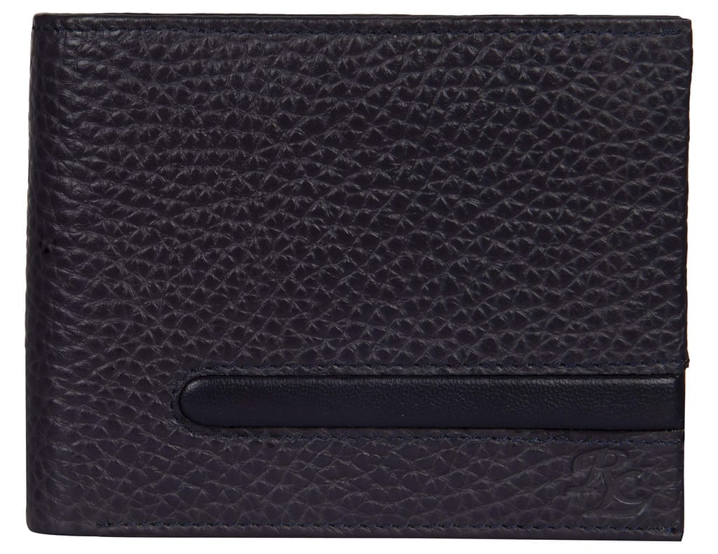 Wave Leather Wallet for Men (Dark Grey)