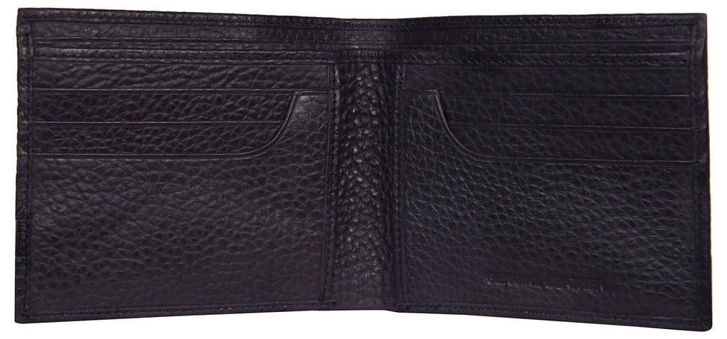 Wave Leather Wallet for Men (Dark Grey)