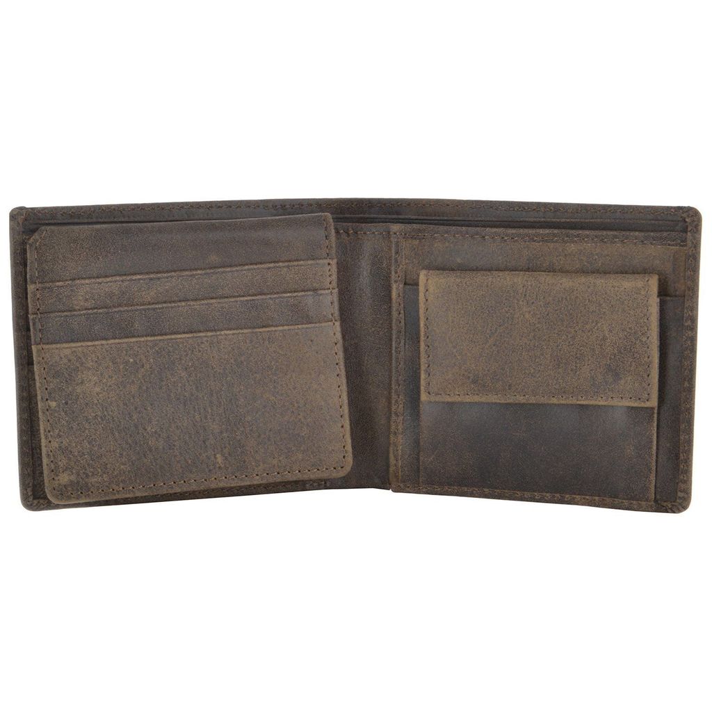 Walletsnbags Liner Leather Mens Wallet Crackle Green/Beige