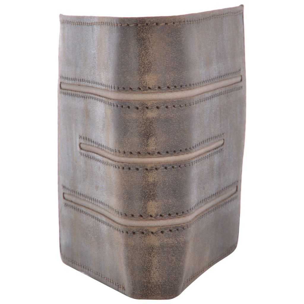 Walletsnbags Liner Leather Mens Wallet Crackle Green/Beige