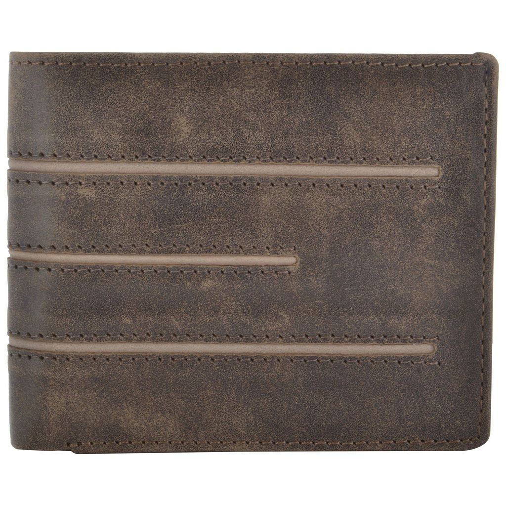 Walletsnbags Liner Leather Mens Wallet Crackle Green/Beige