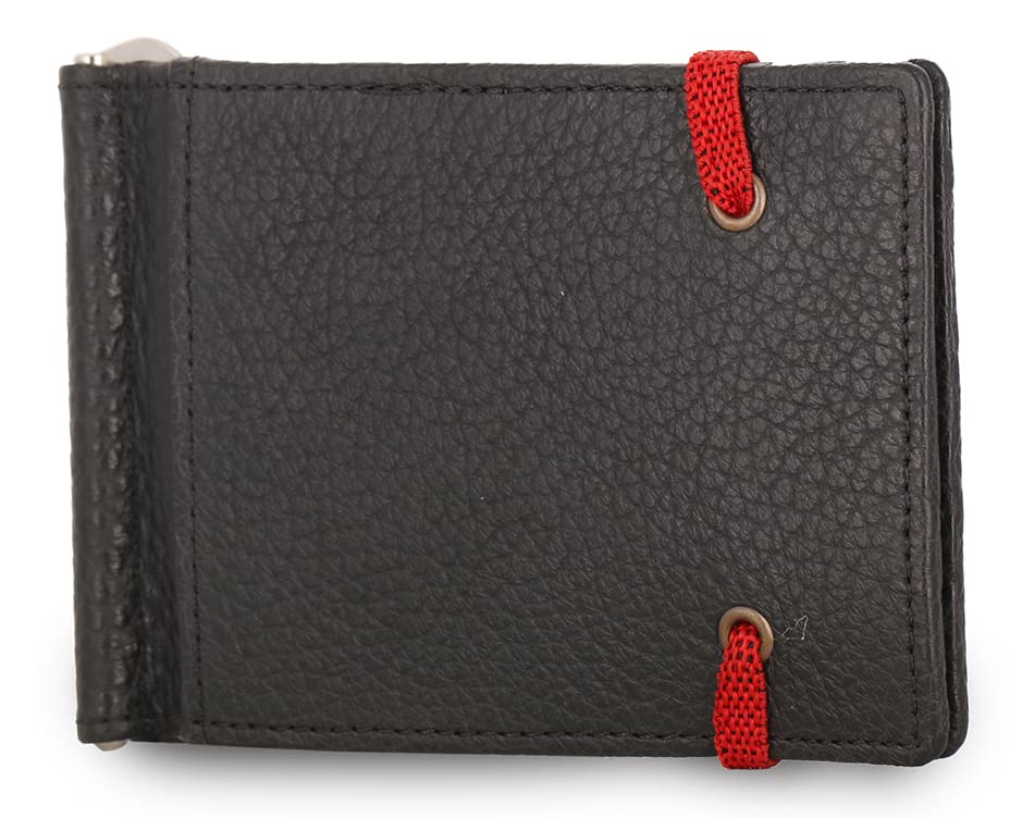 Iris Elastic Leather Money Clip Wallet for Men