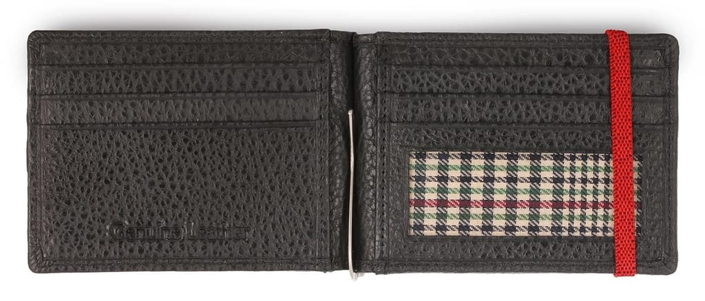 Iris Elastic Leather Money Clip Wallet for Men