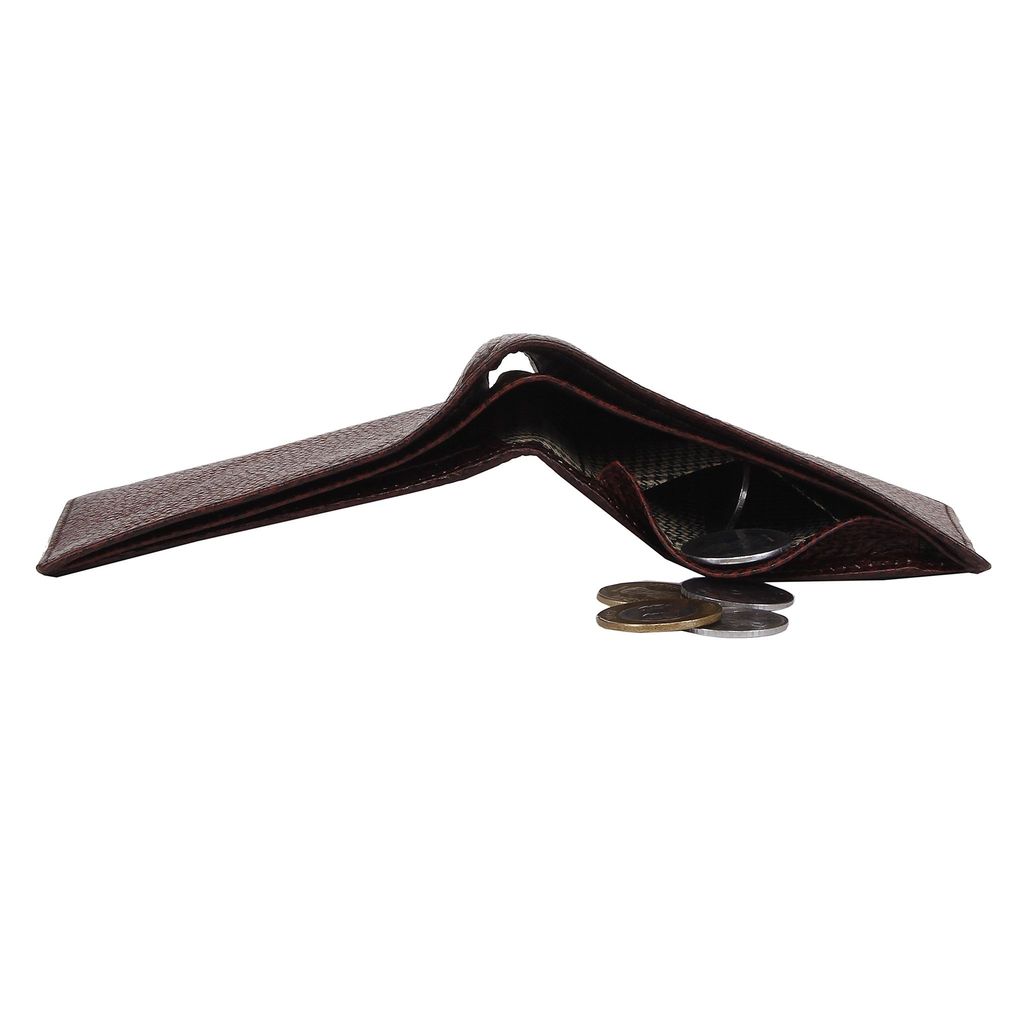 RL W 34 - Br Brown Leather Sleek Brown Leather Wallet For Unisex