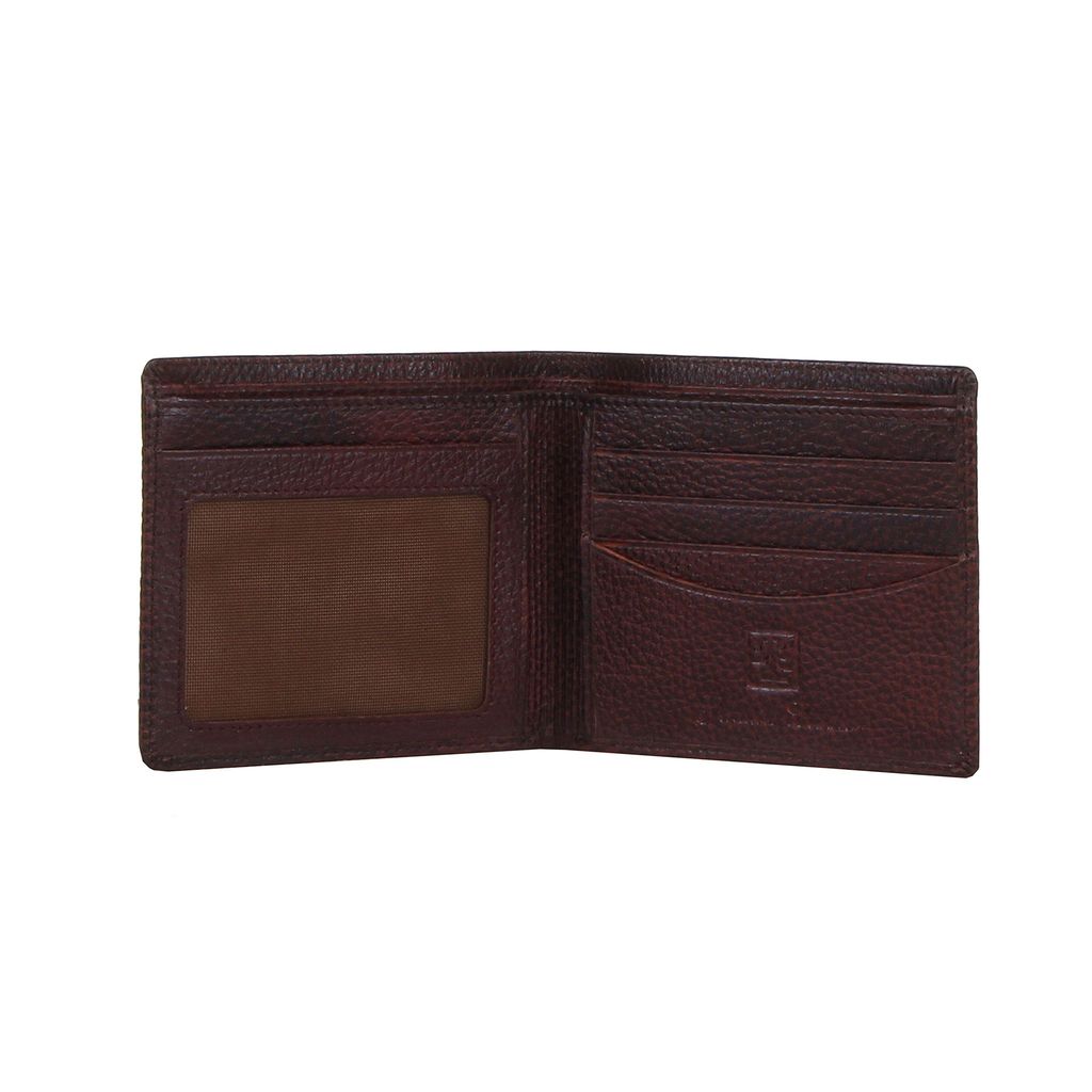 RL W 34 - Br Brown Leather Sleek Brown Leather Wallet For Unisex