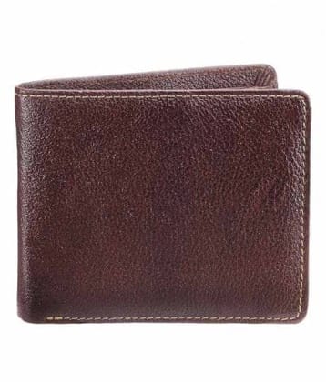 Walletsnbags Men's Leather Hidden Coin Pocket Wallet (Brown)