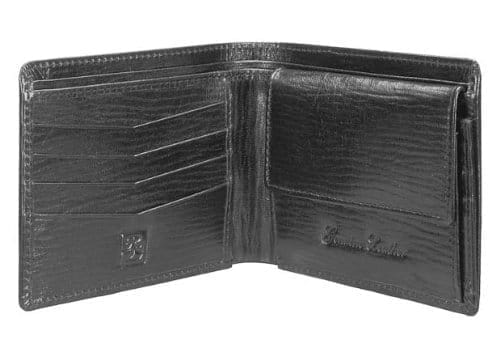 RL Men's W 16 - Blk Black Leather Nova Long Grain Wallet