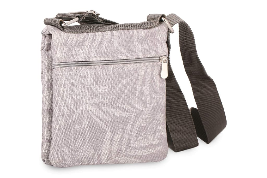 Twin Side waxedcanvas Floral Print Travel Pouch/Sling Bag