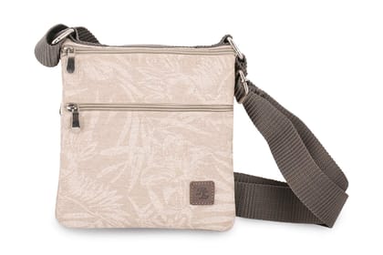 Twin Side waxedcanvas Floral Print Travel Pouch/Sling Bag