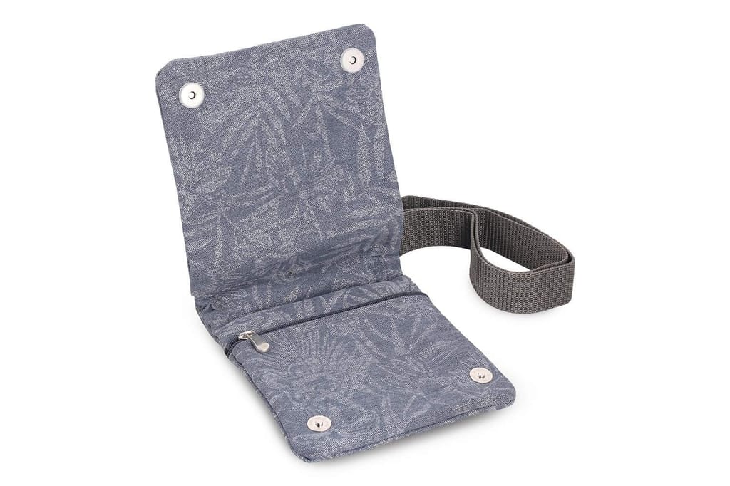 Twin Side waxedcanvas Floral Print Travel Pouch/Sling Bag