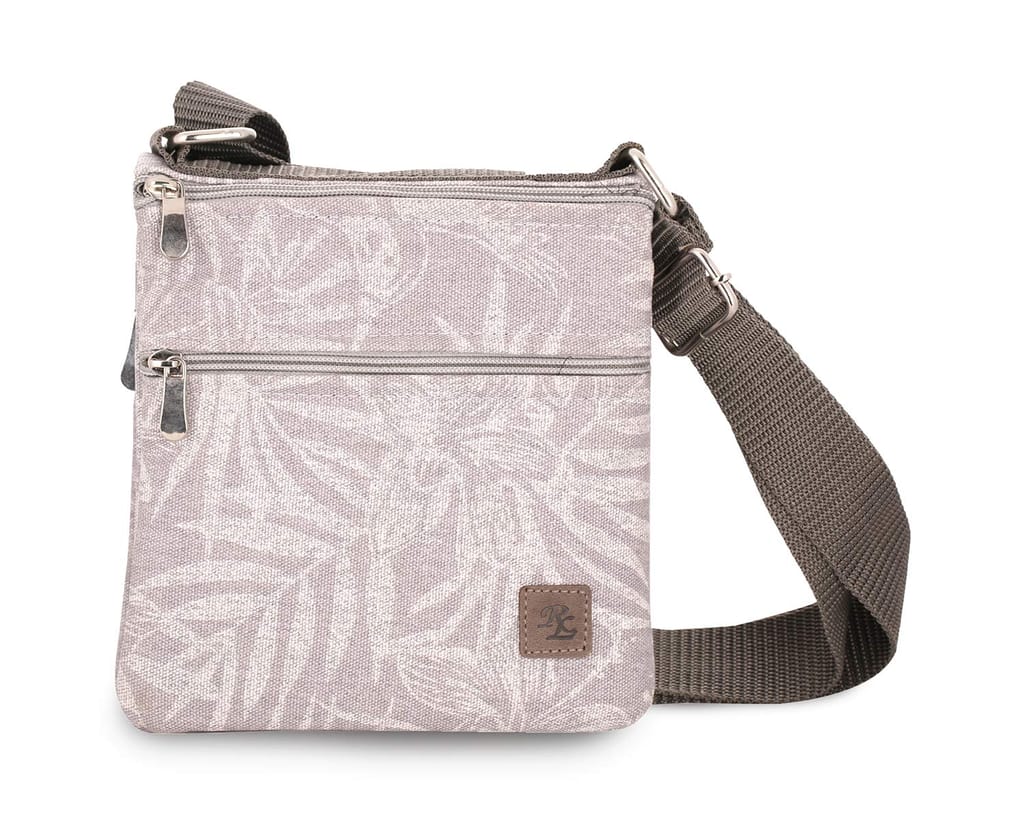 Twin Side waxedcanvas Floral Print Travel Pouch/Sling Bag