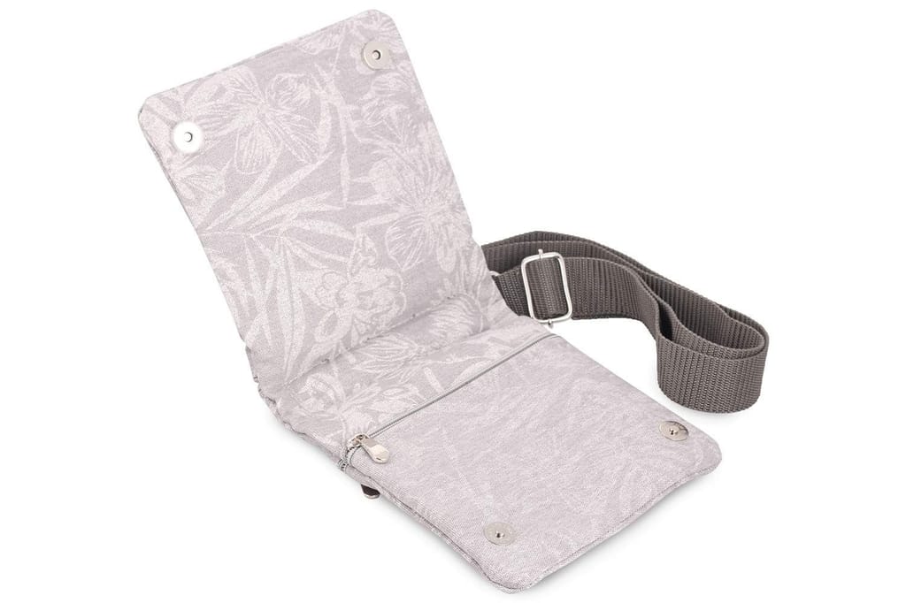 Twin Side waxedcanvas Floral Print Travel Pouch/Sling Bag