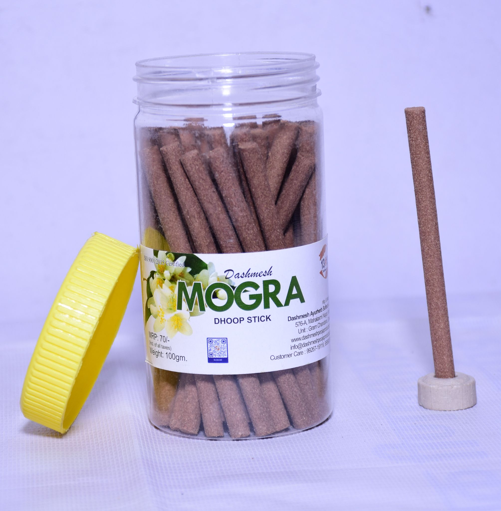 Dashmesh Mogra Dry Dhoop Stick Jar