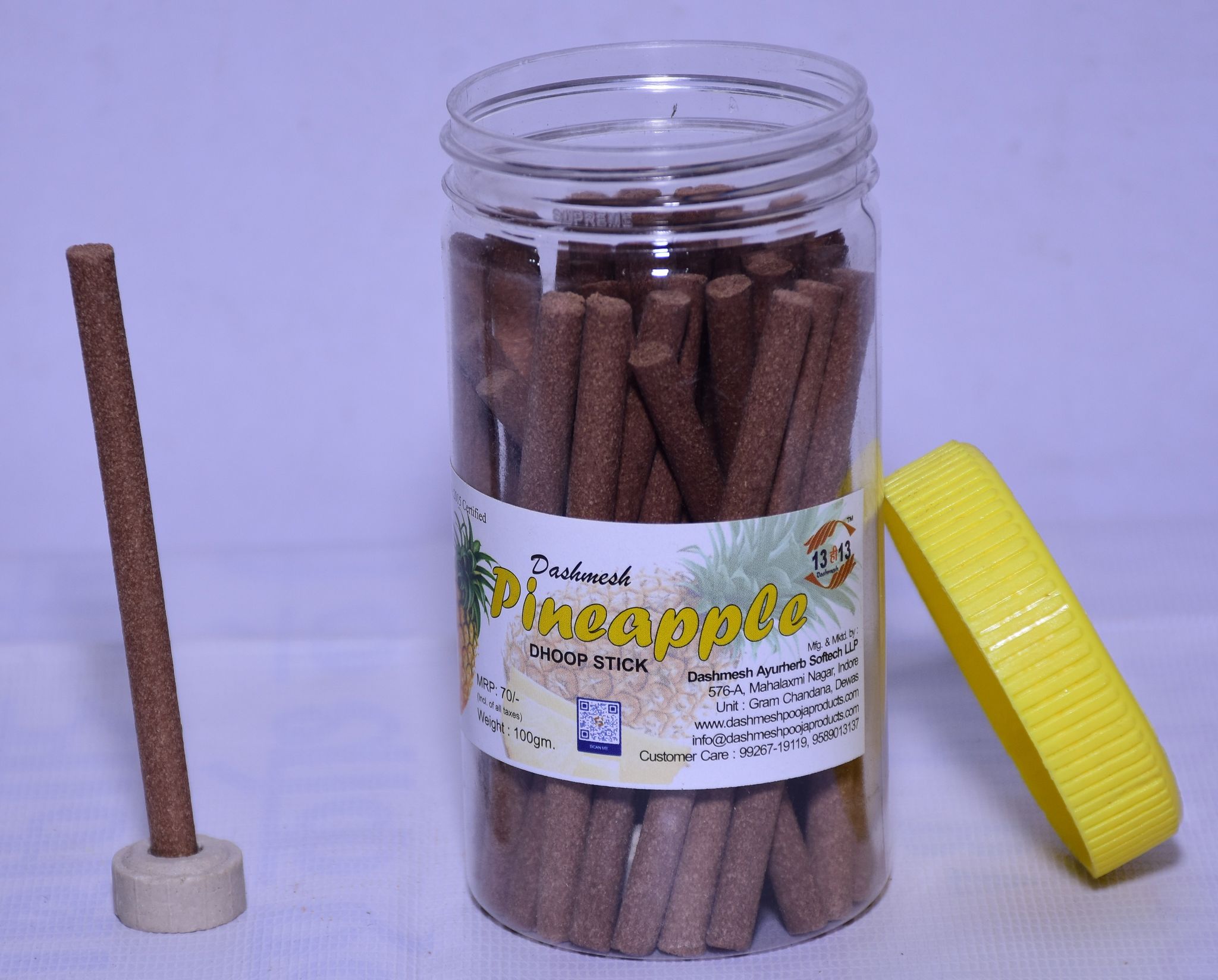 Dashmesh Pineapple Dhoop Stick Jar