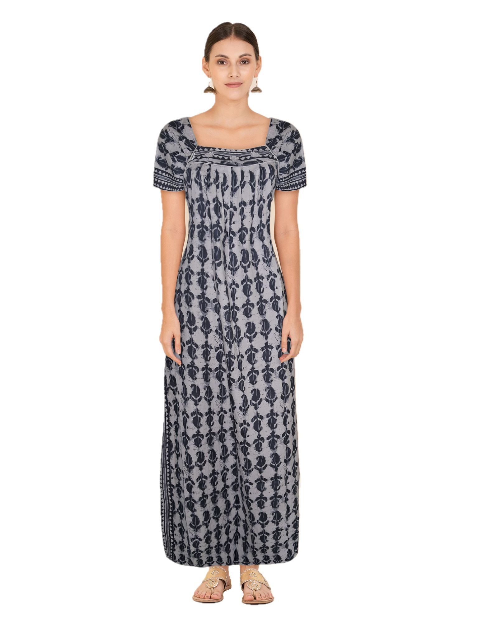Cotton Nighty or Maxi Gown with one side pocket