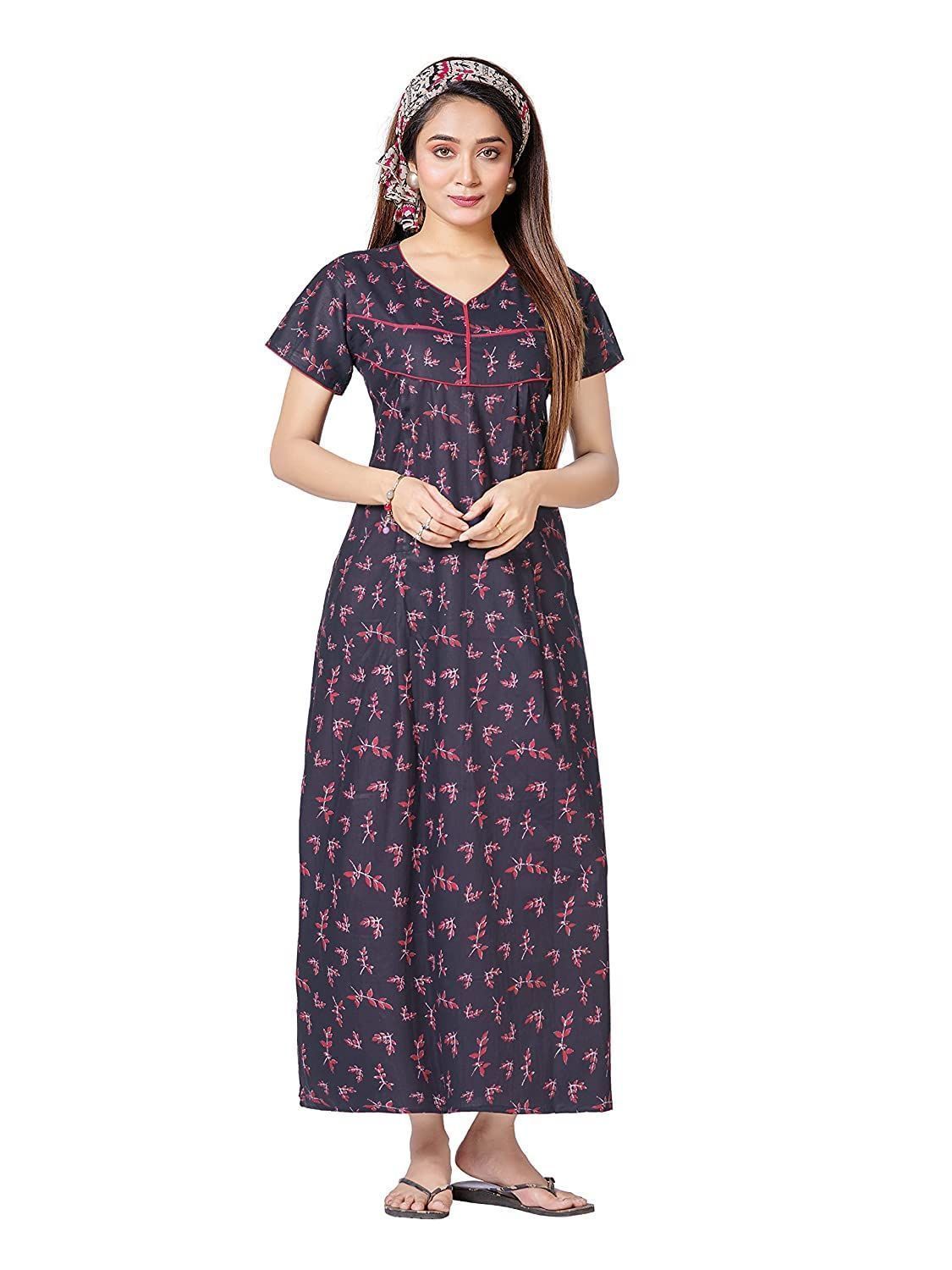 Buy Women's Cotton Floral Printed Anarkali Maternity Feeding Gown|  Maternity Feeding Kurti with Dori for Pregnancy -M Online In India At  Discounted Prices