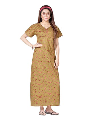 KBNBJ Women's Pure Cotton Nursing, Feeding, Maternity Nighty Gown, Free Size(02)