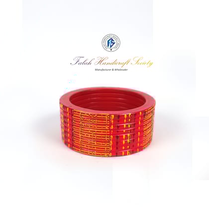 FHS Fashion Women's Beautiful Traditional Rajasthani  Lac Bangles - Maroon