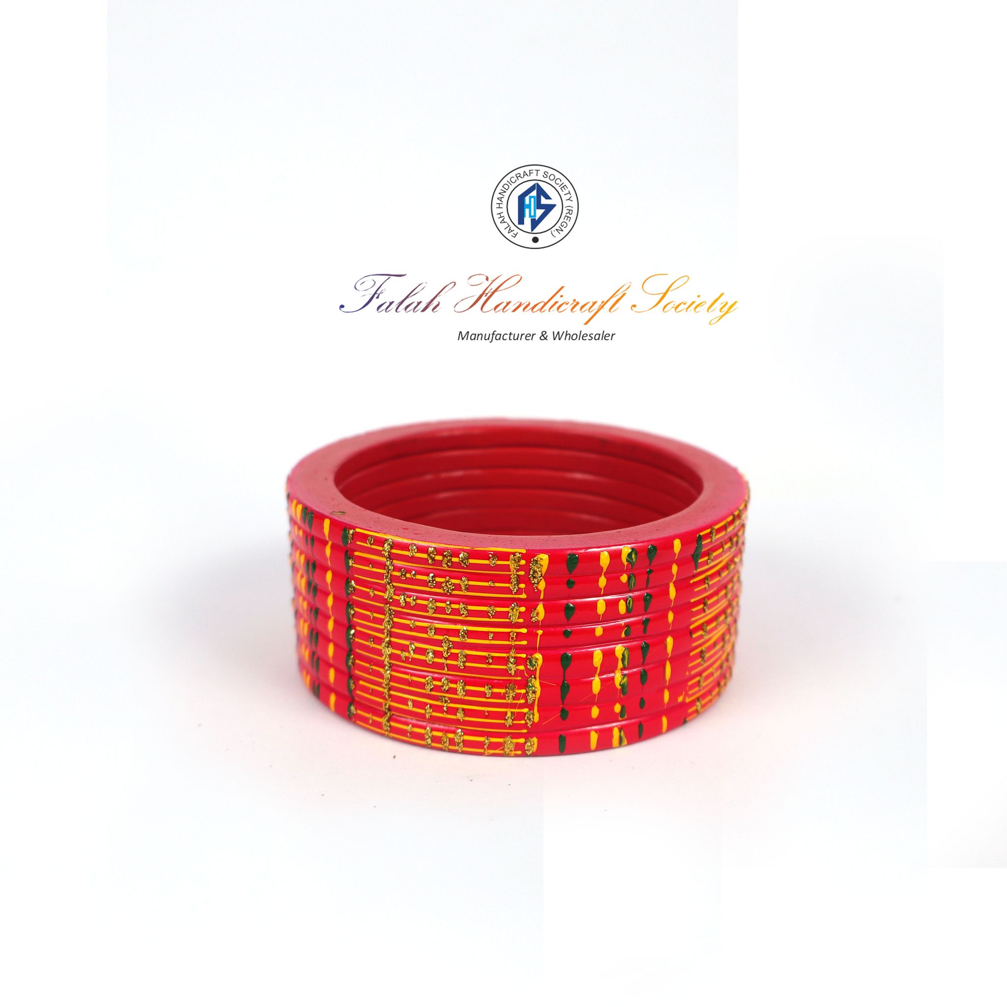 FHS Fashion Women's Beautiful Traditional Rajasthani  Lac Bangles - Maroon