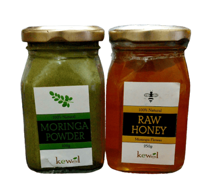 Combo (Kewal Moringa Leaves Powder 100gm & Kewal Raw Honey Moringa Flower 250gm)