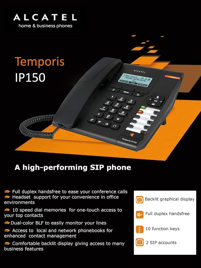 Alcatel IP Phone Temporis IP150M (with Power Supply Unit/ No PoE)
