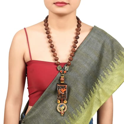 Dhokra Elephant  Handcrafted Necklace (1TMTNCKCG04472)