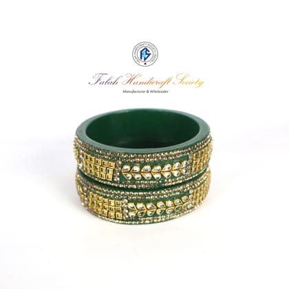 Lac Kada for women & girls (Pair of 2)  Green