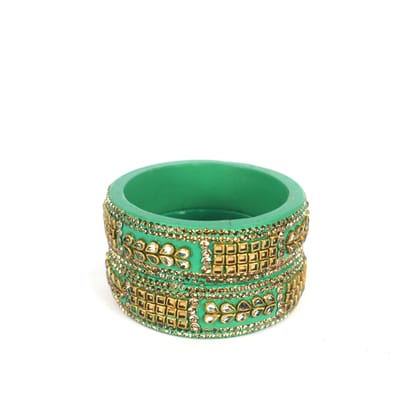 Lac Kada for women & girls (Pair of 2) Parrot Green