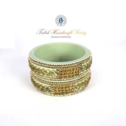 Lac Kada for women & girls (Pair of 2) Light Green
