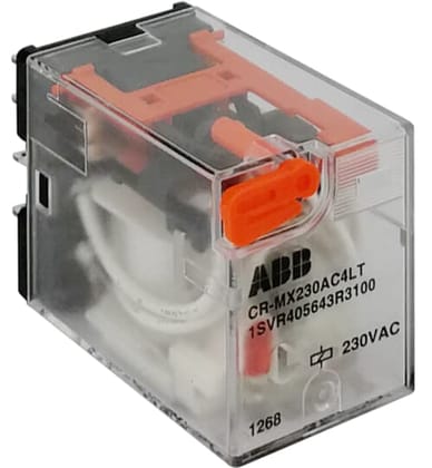 ABB EPR - MX024AC4LT- With LED- with test button- 4 c/o (SPDT)-Rated control supply voltage - 24V AC