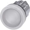 Siemens 3SU10516AA600AA0 INDICATOR LIGHTS- 22mm-ROUND-METAL-SHINY-WHITE-LENS-SMOOTH