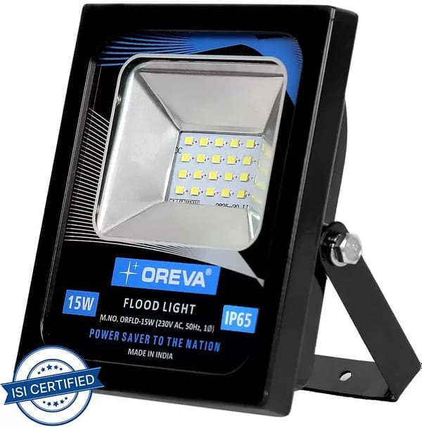 OREVA 15WATT LED FLOOD LIGHT ALUMINIUM BODY WATERPROOF 6500K (2 YRS WARRANTY)