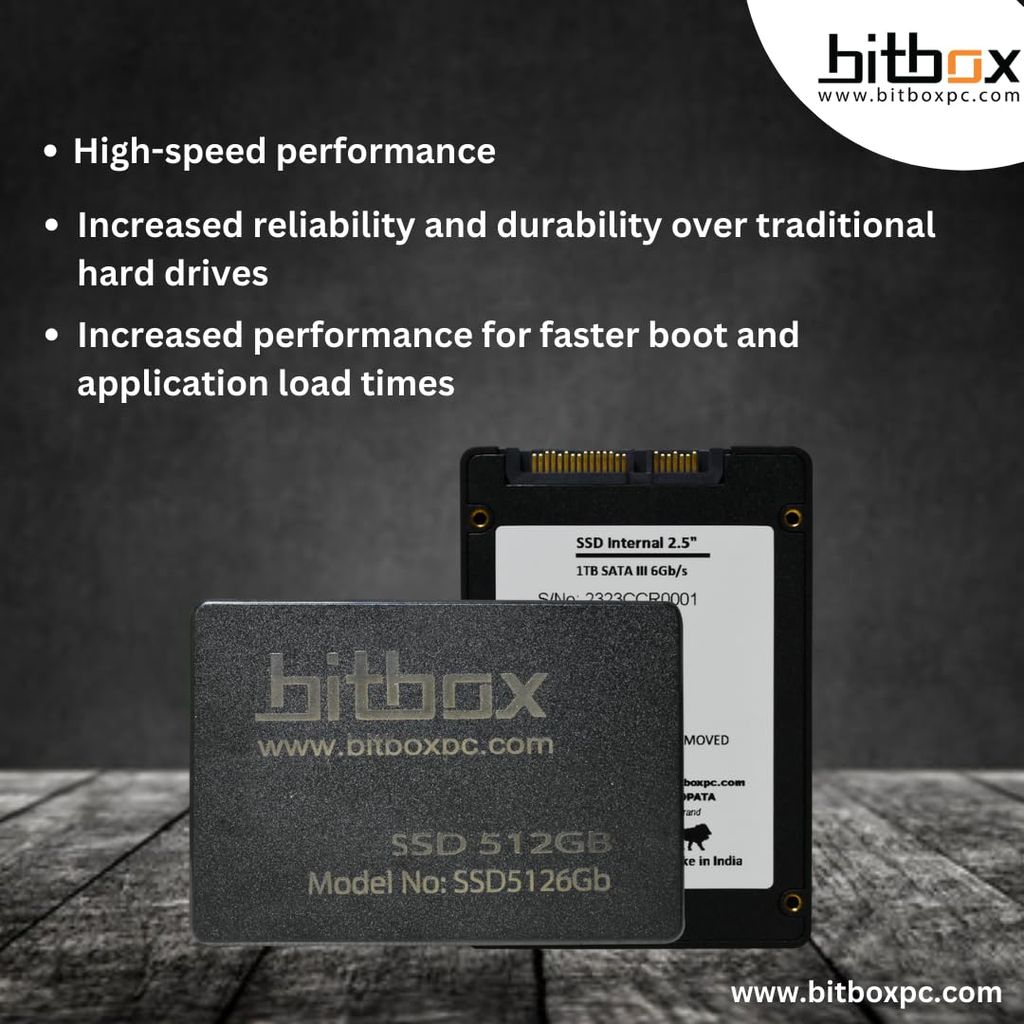 BitBox (SSD5126Gb) 2.5 Inch SATA III Internal Solid State Drive (SSD) Black 512 GB