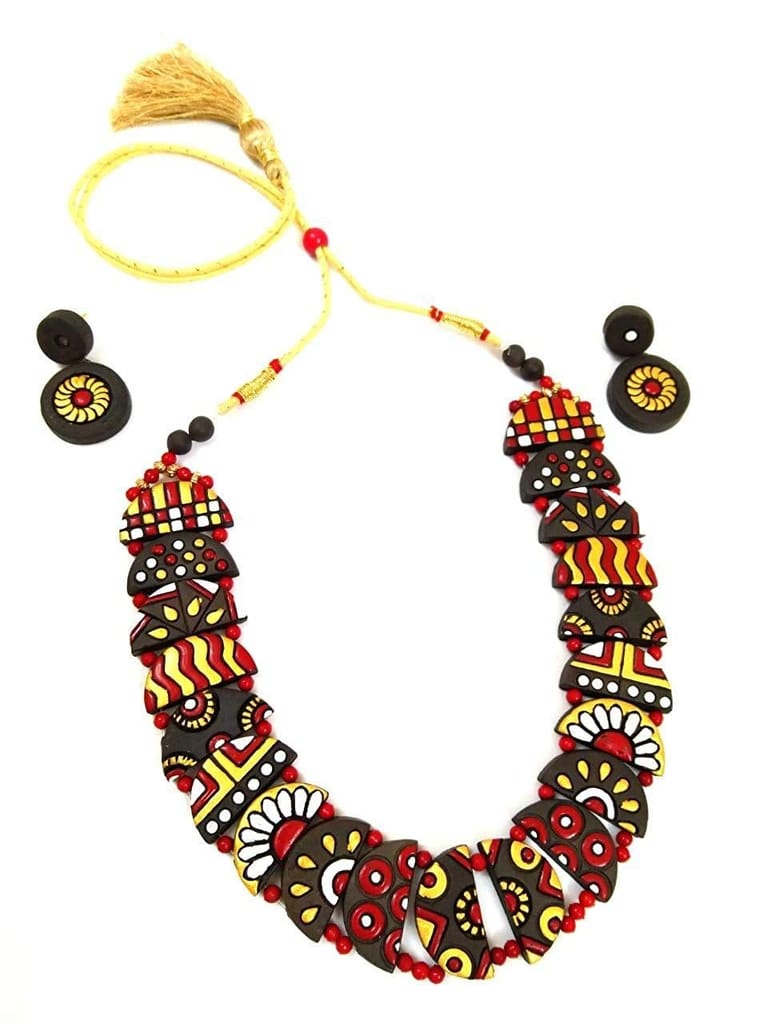 EKAM EK TERRACOTTA jewelry neckpiece set for women and girls for saree, suit and skirt multicolour jewelry