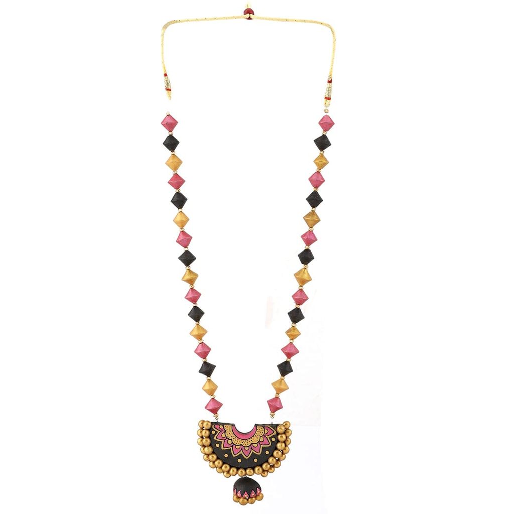 EKAM EKgolden delite terracotta necklace set with earrings combo ( set of two necklace) for women and girls for casual and fromal wear