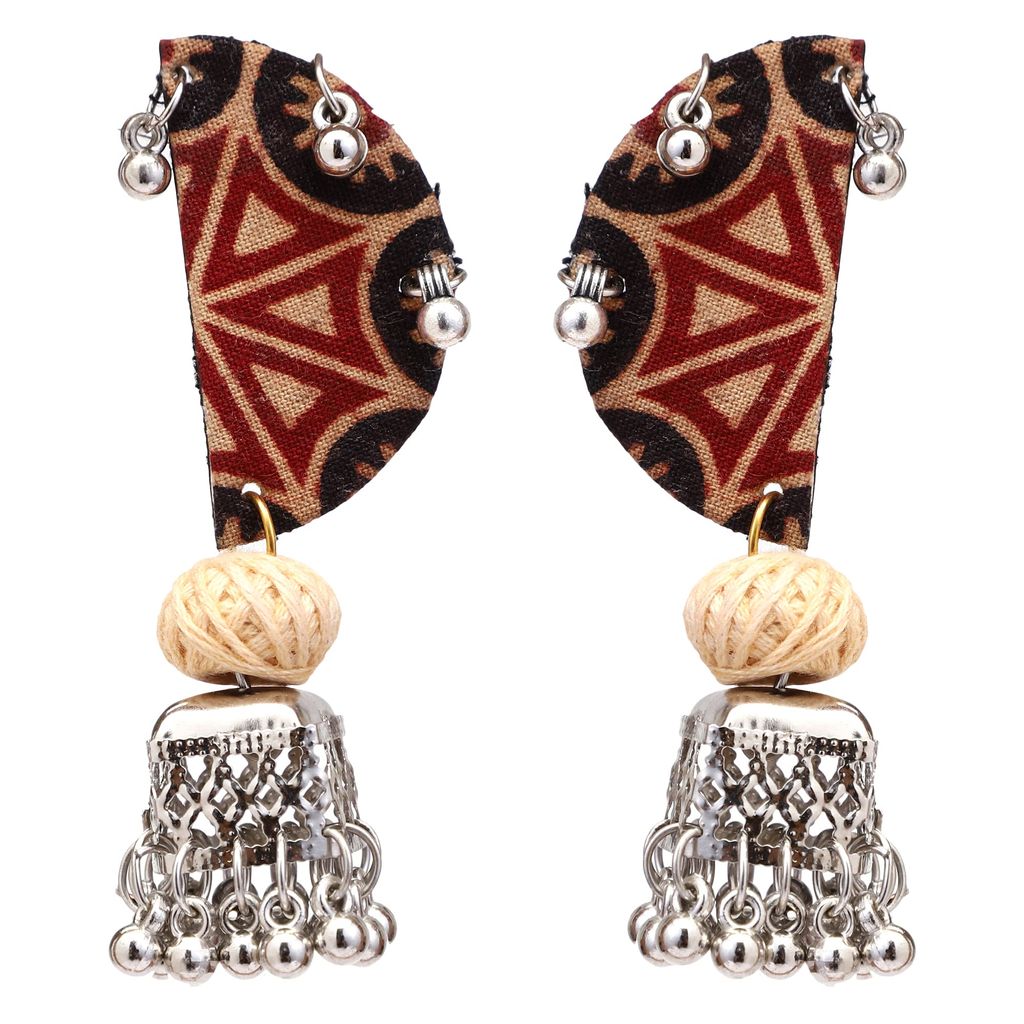 EKAM EK fabric earrings combo in multicolored fabrics for women and girls for casual wear and formal wear set of 4 pairs