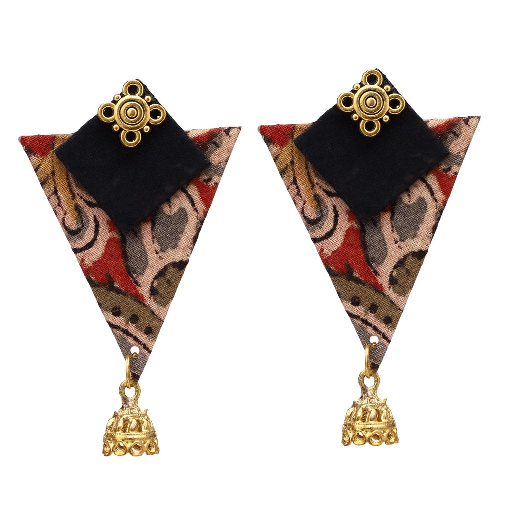 EKAM EK fabric earrings combo in multicolored fabrics for women and girls for casual wear and formal wear set of 4 pairs