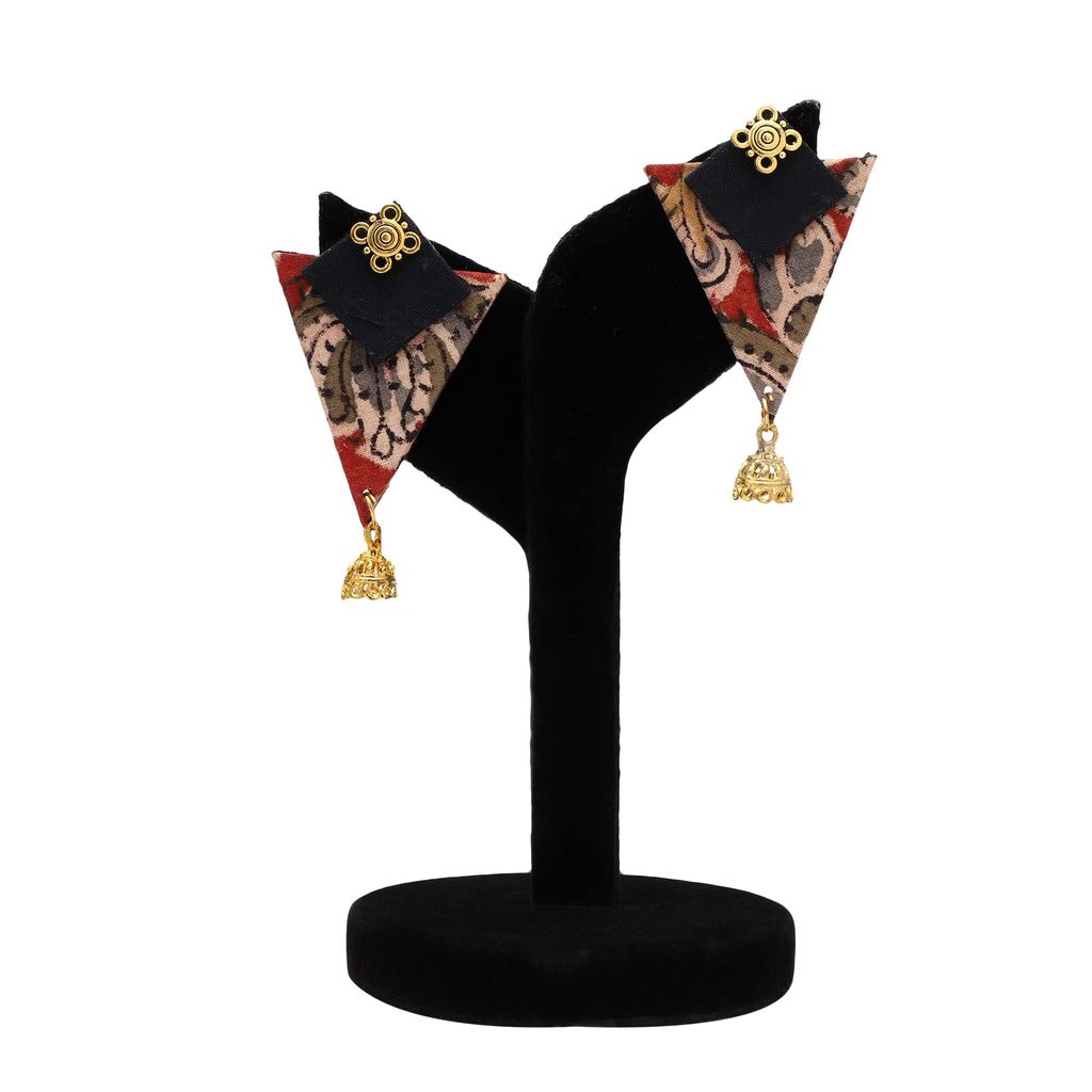 EKAM EK fabric earrings combo in multicolored fabrics for women and girls for casual wear and formal wear set of 4 pairs