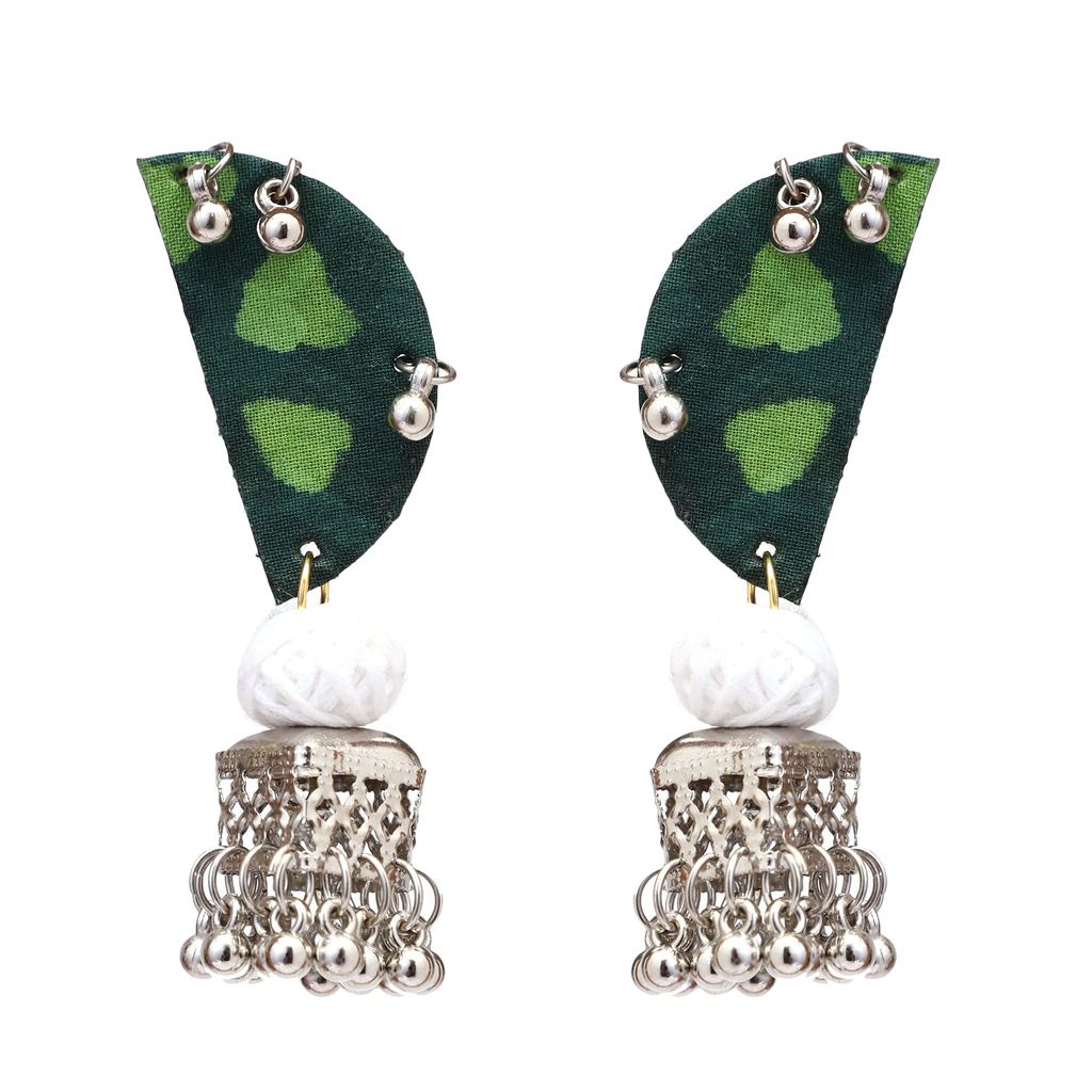 EKAM EK fabric earrings combo in multicolored fabrics for women and girls for casual wear and formal wear set of 4 pairs